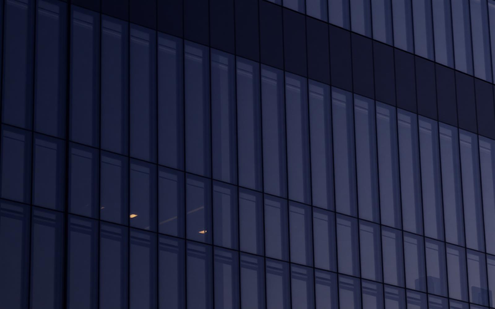Modern London financial district facade